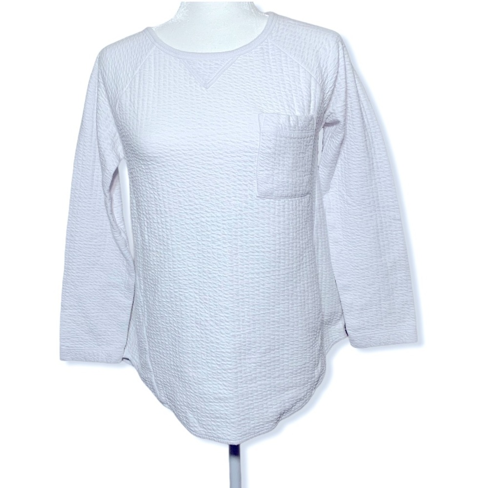 Soft Surroundings Small White Vivi Textured Shirt